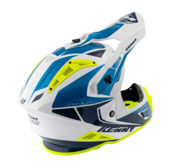 Kenny Titanium Helm Blue White Neon Yellow 2021