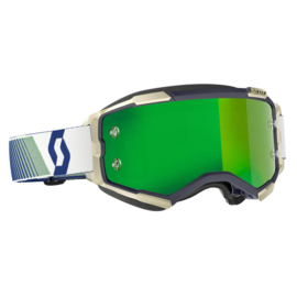 Scott Fury Goggle Blue/Green  W/Green Chrome Works