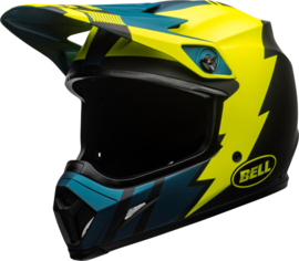 Bell MX-9 Mips Helm Strike Matte Blue Yellow