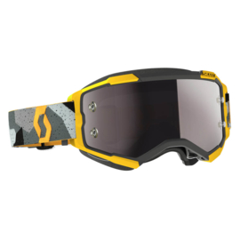 Scott Fury Goggle Camo Grey/Yellow W/Silver Chrome Works