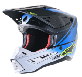 Alpinestars S-M5 Rayon Helm Nightlife Ucla Blue White Matt