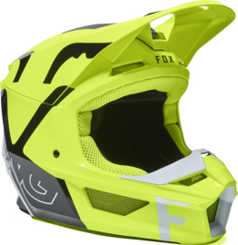 Fox V1 Helmet Skew Fluo Yellow 2022 Youth