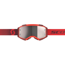 Scott Fury Neon Red W/ Silver Chrome