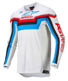 Alpinestars Techstar Quadro Jersey White Blue Red 2022