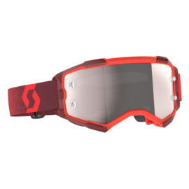 Scott Fury Neon Red W/ Silver Chrome