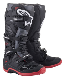 Alpinestars Tech 7 Boots Black Cool Grey Red