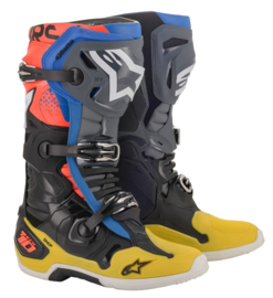 Alpinestars Tech 10 Boots Black Yellow Blue Red Fluo