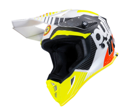 Pull-in Helmet Race White Neon Yellow 2023