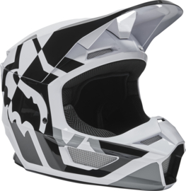 Fox V1 Helmet Lux Black White 2022 Youth