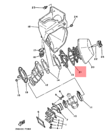 OEM Yamaha Filterkorf YZ125 87-88 YZ250 87