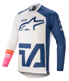 Alpinestars Racer Compass Jersey Off White Navy Pink Fluo 2021