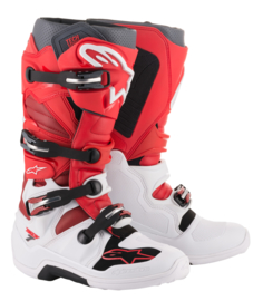 Alpinestars Tech 7 Boots White Red Burgundy