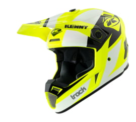 Kenny Track Graphic Helm White Neon Yellow 2021