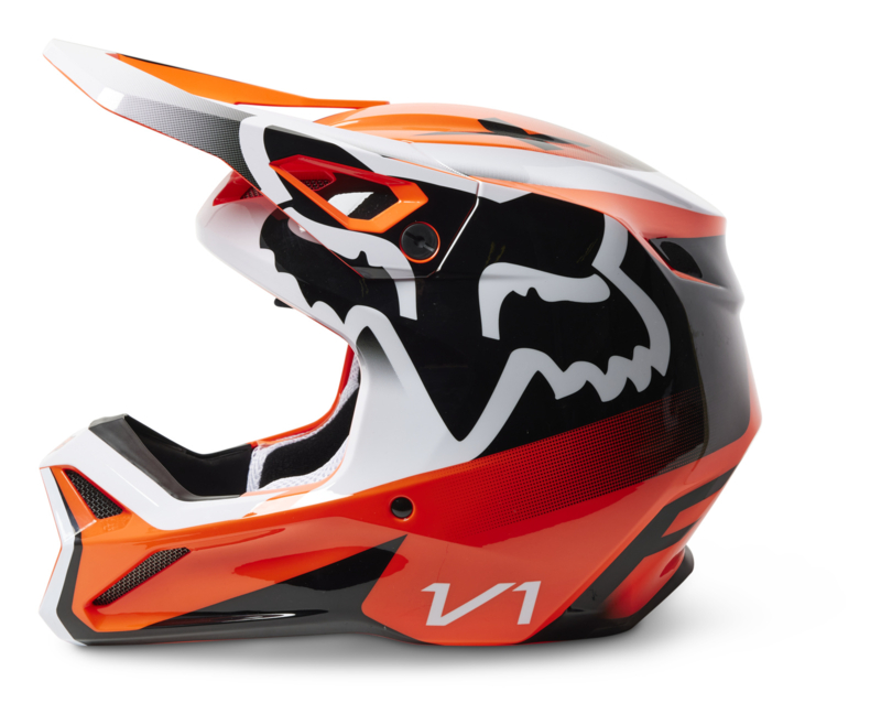 Fox V1 Helmet Flo Orange 2023 Youth | Fox Helmen | Motorcross AAD