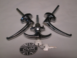 Deur en kofferklep hendel set MK1 tot '66 24A1140KIT