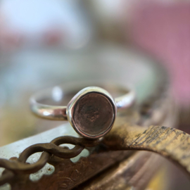 Exclusieve handgemaakte rond gladde mini ring