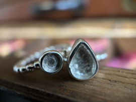 Exclusieve handgemaakte bolletjes ring druppel