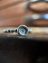Exclusieve handgemaakte bolletjes band ring mini rond