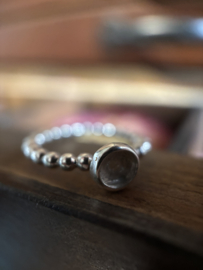 Exclusieve handgemaakte bolletjes band ring mini rond