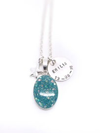 Moedermelk ketting ovaal medium