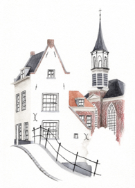 Postkaart | Amersfoort Heksenbrug/Elleboogkerk