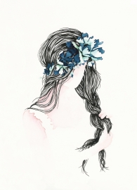 Postkaart | Girl with Flowers