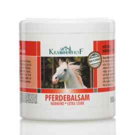 3 Potten Krauterhof® waarvan 2x verwarmende paardenbalsem en 1x verkoelende paardenbalsem 500ml per pot