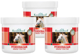 3 Potten Kräuterhof® verwarmende paardenbalsem 500ml per pot