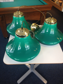 Gebruikte lampen kleur groen (doorschijnend), klokmodel, 3 stuks in 1 koop VERKOCHT!!!!