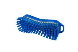 129151013-2 - Polyester handborstel vezels in hars gegoten kleurcode HACCP 210 mm x 70 mm hard blauw 95063