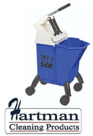 992361 - SYR Sky 3 Combo mobile mopsysteem met geïntegreerde wringer 10 liter kleurcode blauw