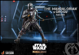 HOT908289 Star Wars The Mandalorian 2-Pack 1/6 The Mandalorian & Grogu Deluxe Version