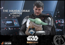 HOT908289 Star Wars The Mandalorian 2-Pack 1/6 The Mandalorian & Grogu Deluxe Version