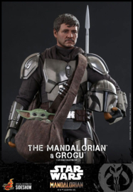 HOT908754 Star Wars The Mandalorian 2-Pack 1/6 The Mandalorian & Grogu
