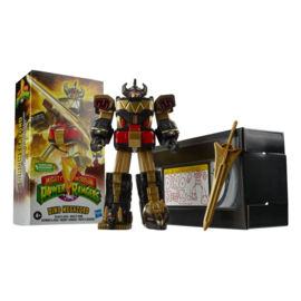 Hasbro Mighty Morphin Power Rangers Retro Style Black & Gold Dino Megazord - Pre order