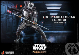 HOT908289 Star Wars The Mandalorian 2-Pack 1/6 The Mandalorian & Grogu Deluxe Version