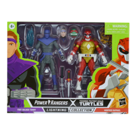 Hasbro Power Rangers LC X TMNT 2 Pack Morphed Foot Soldier Tommy and Morphed Raphael