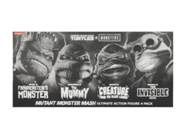 Neca UM X TMNT Turtles Black & White 4-pack