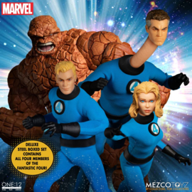 Mezco Marvel Action Figure 1/12 Fantastic 4 Deluxe Steel Set