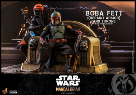 HOT908858 Star Wars The Mandalorian AF 1/6 Boba Fett (Repaint Armor) and Throne