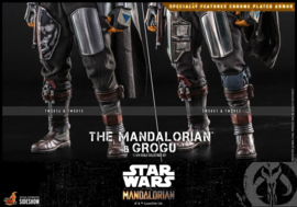 HOT908754 Star Wars The Mandalorian 2-Pack 1/6 The Mandalorian & Grogu