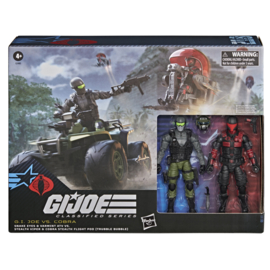 G2085 G.I. Joe Classified Series #218, Snake Eyes & Varmint ATV Vs. Stealth Viper & Cobra Stealth Flight Pod (Trubble Bubble)