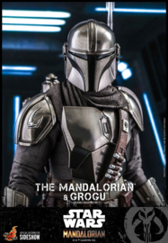 HOT908754 Star Wars The Mandalorian 2-Pack 1/6 The Mandalorian & Grogu