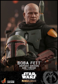 HOT908858 Star Wars The Mandalorian AF 1/6 Boba Fett (Repaint Armor) and Throne