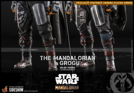 HOT908289 Star Wars The Mandalorian 2-Pack 1/6 The Mandalorian & Grogu Deluxe Version