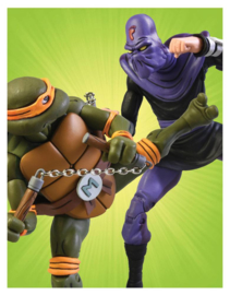 NECA TMNT Action Figure 2-Pack Michelangelo vs Foot Soldier