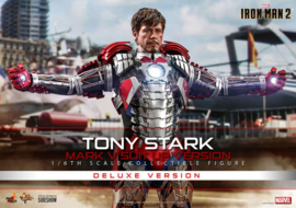 HOT908411 Iron Man 2 Movie Masterpiece AF 1/6 Tony Stark (Mark V Suit Up Version) Deluxe