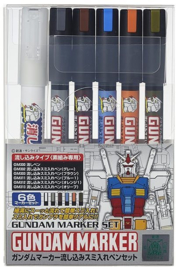 Gundam Marker GMS-122 Extra Thin Type For Panel Lines Set