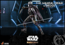 HOT908754 Star Wars The Mandalorian 2-Pack 1/6 The Mandalorian & Grogu