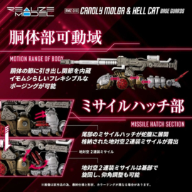 Takara Zoids Plastic Model Kits 2-Pack 1/100 RMZ-010 Canoly Molga & Hell Cat Base Guards Sets